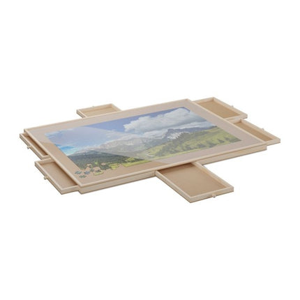 Tabla de puzzle rotativa cu 6 sertare