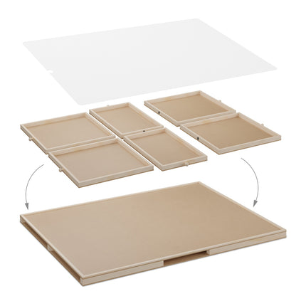 Tabla de puzzle rotativa cu 6 sertare