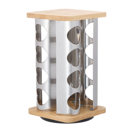 Rotating spice carousel with 16 glasses
