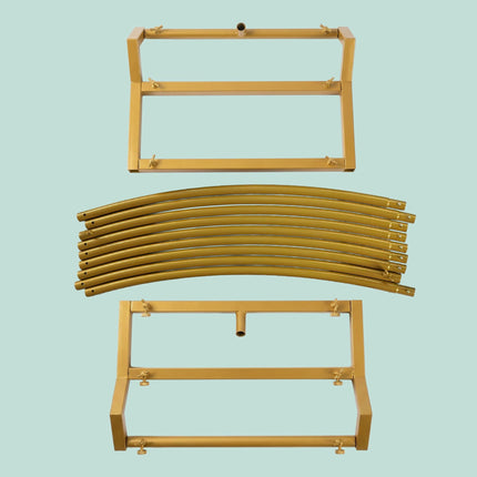 Round Balloon Arch Stand for Weddings and Birthdays, 210 x 240 cm, Gold
