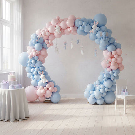 Round Balloon Arch Stand for Weddings and Birthdays, 210 x 240 cm, Gold
