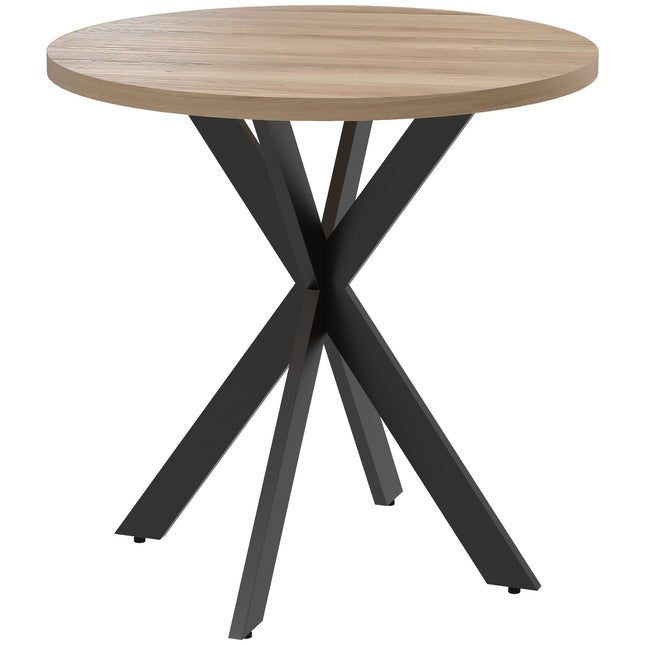 Masă rotundă, 75 cm, 2-4 locuri, MDF maro