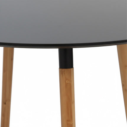 Masă rotundă, picioare din bambus, 4 locuri