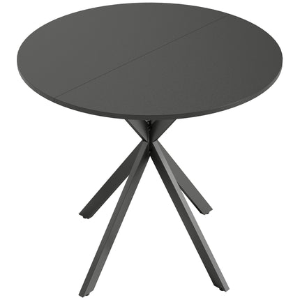 Masă rotundă, aspect lemn, 80 cm, picioare reglabile