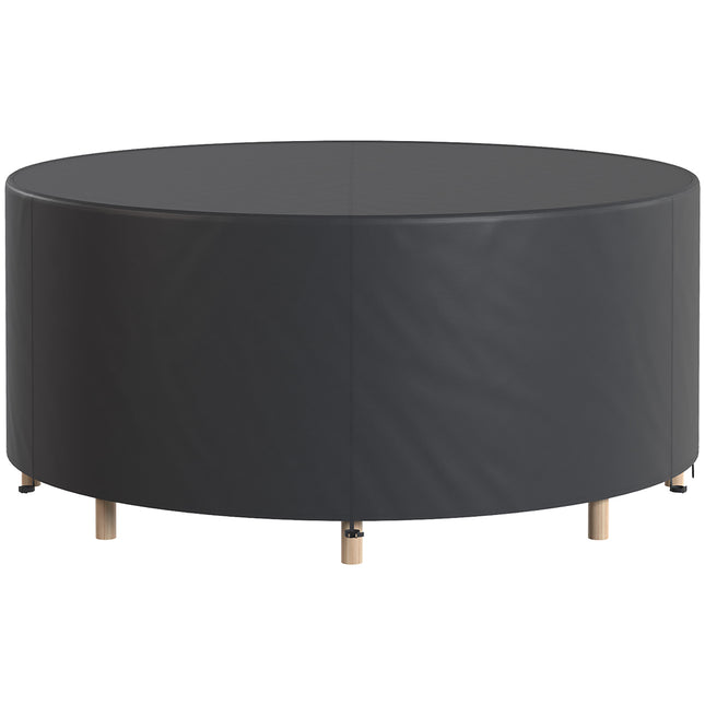 Husă rotundă pentru mobilier de grădină, impermeabilă, Oxford 420D, neagră