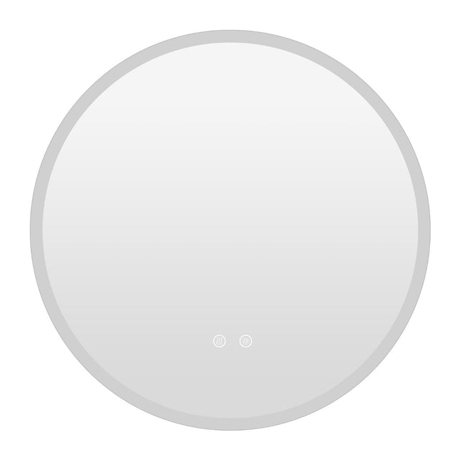 Oglindă rotundă pentru baie cu LED, 3 culori de lumină, anti-aburire, Ø60 cm