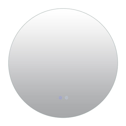 Oglindă rotundă de baie cu LED, anti-aburire și lumină reglabilă