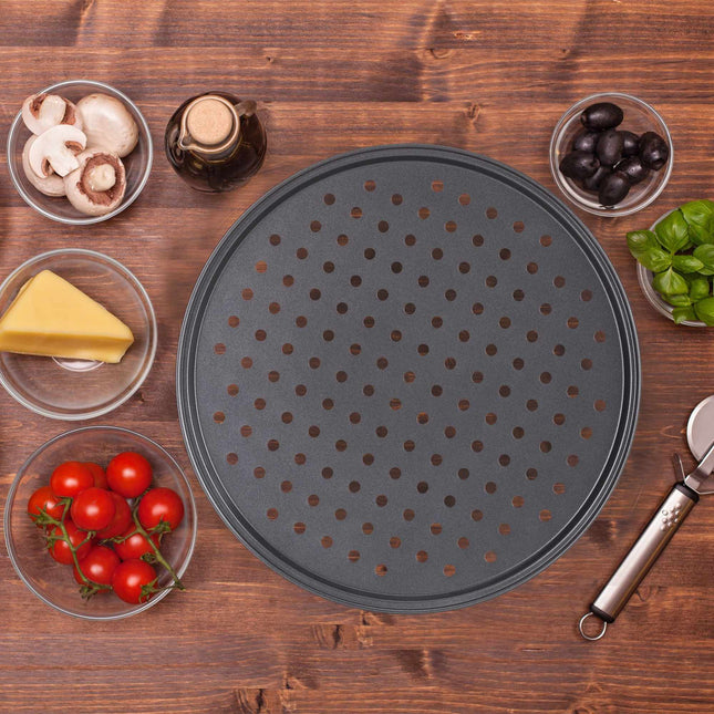 Set de 4 tavi rotunde pentru pizza