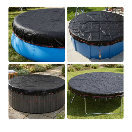 Prelată rotundă pentru piscină, PE rezistentă la UV, 420–720 cm