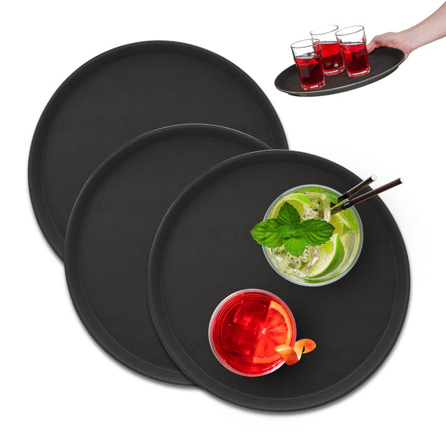 Set Tavi Rotunde de Servire, 3 Bucati, Diametru 35cm