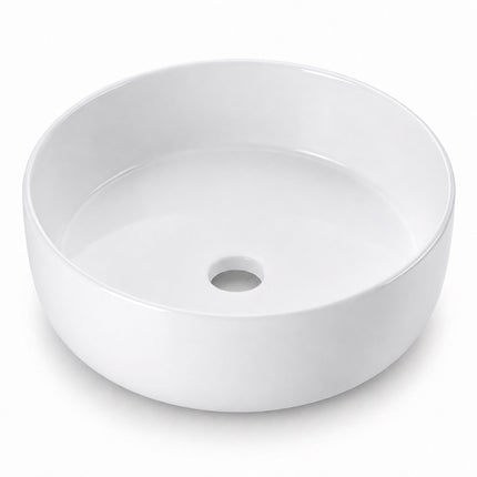 Lavoar rotund din ceramică albă, 30 x 30 cm