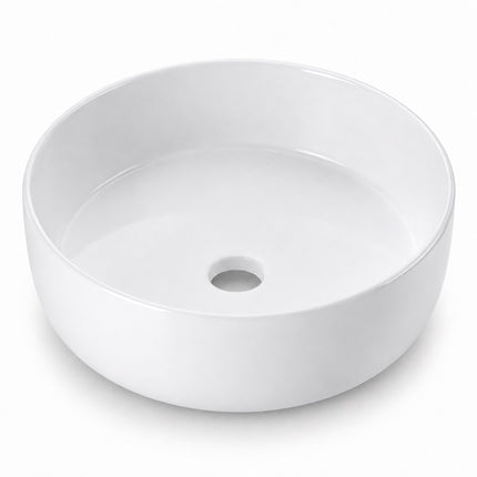Lavoar rotund din ceramică albă, 40,5 x 40,5 cm