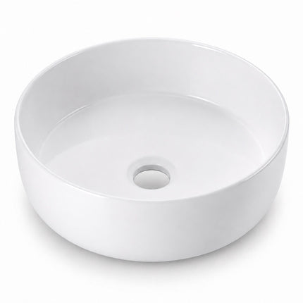 Lavoar rotund din ceramică albă, 40,5 x 40,5 cm