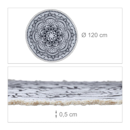 Covor rotund cu design mandala