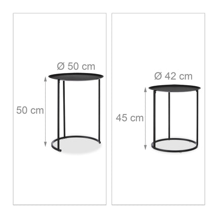 Set de 2 masute rotunde