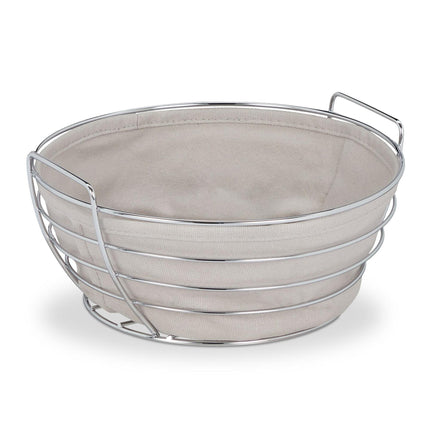 Coș rotund de pâine metalic cu capac