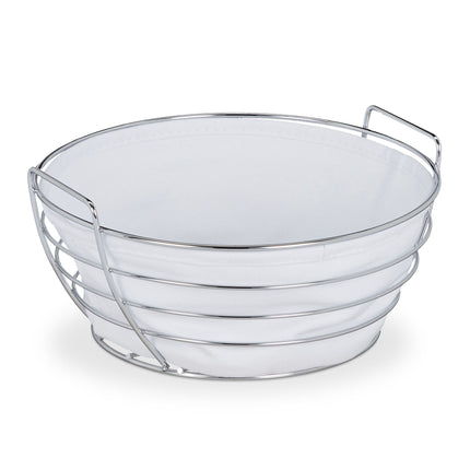 Coș rotund de pâine metalic cu capac