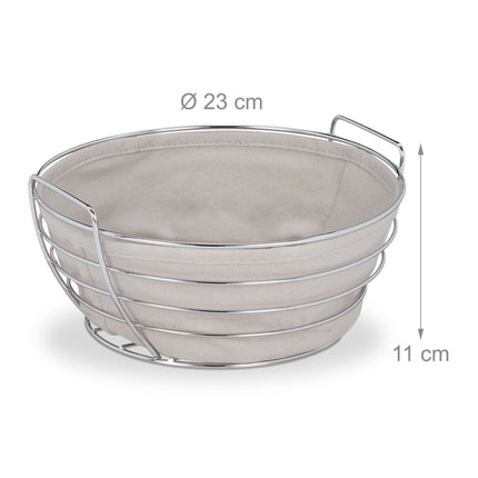 Coș rotund de pâine metalic cu capac