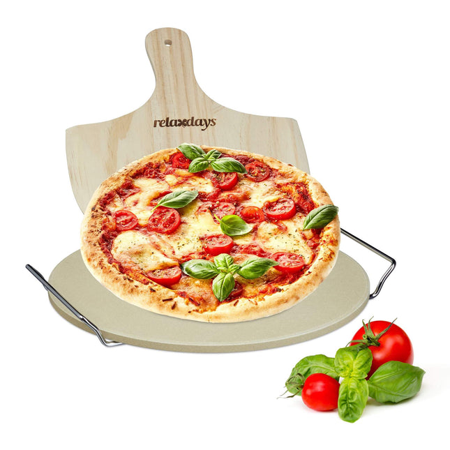 Piatră rotundă pentru pizza într-un set