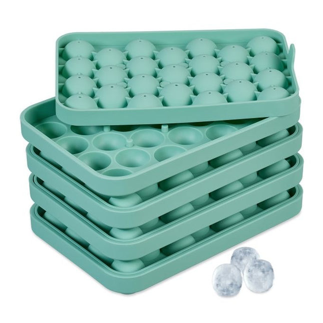 Formă rotundă pentru cuburi de gheață din silicon, set de 4