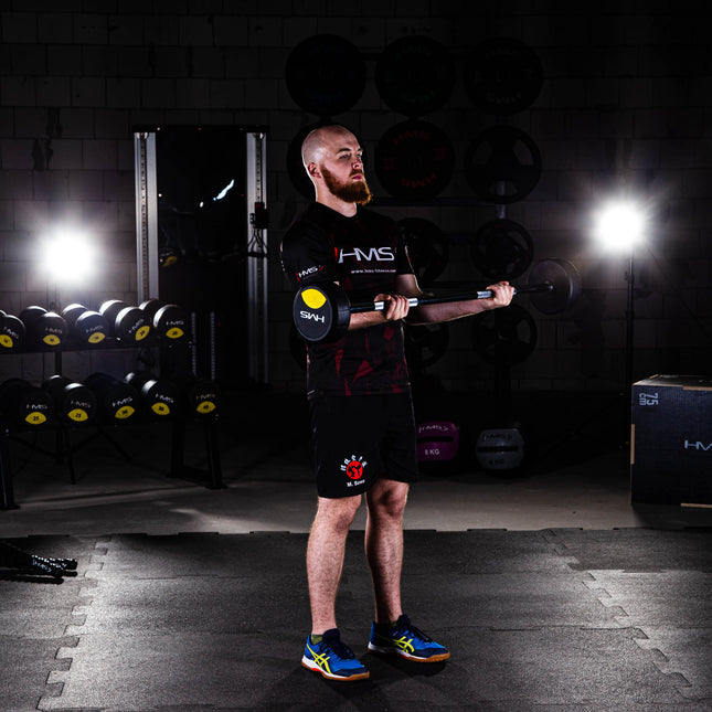 Barbell acoperit cu cauciuc, 40 kg, aderență durabilă