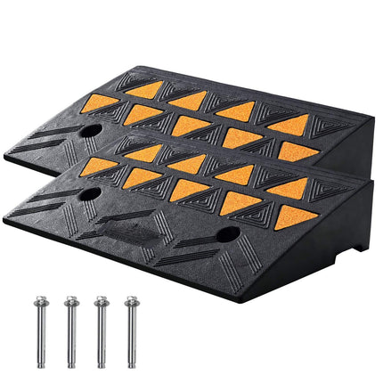 Rubber Curb Ramps 2-Pack, 4.3 in Rise, 15 Ton