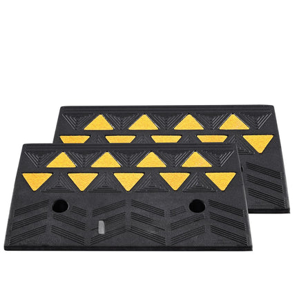 Rubber Curb Ramps 2-Pack, 5 in Rise, 15 Ton Capacity