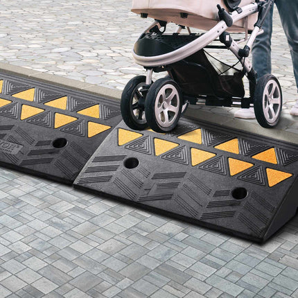 Rubber Curb Ramps 2-Pack, 5 in Rise, 15 Ton Capacity