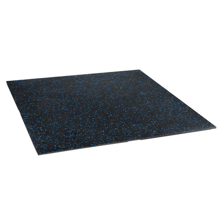 Gresie de cauciuc pentru sală de sport 1x1 m, 15 mm, negru-albastru