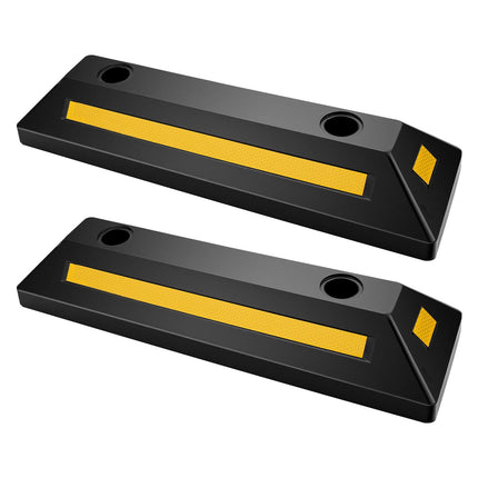 Rubber Parking Stopper Set, 2 Pack, 548 mm Reflective