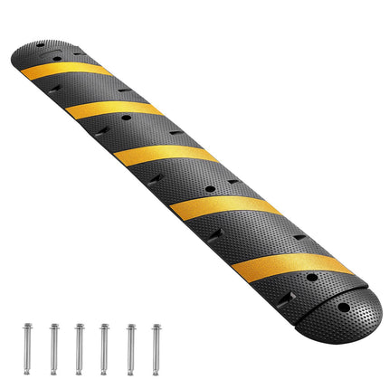 Rubber Speed Bump 1830mm, 2-Channel, 22,000 lb