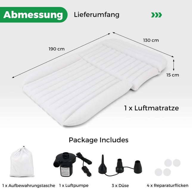 Saltea Pneumatica SUV 190x130 cm, Pat Gonflabil cu Pompa