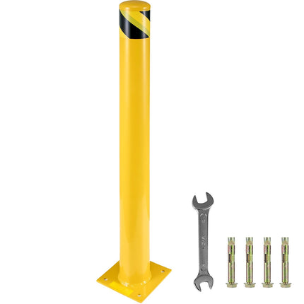 Safety Bollard, Steel 48 in x 5.5 in, 4 Anchor Bolts