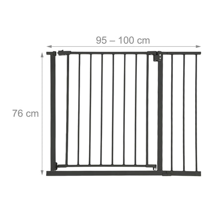 Poartă de siguranță pentru scări, extensibilă 75-100 cm, instalare fără găurire