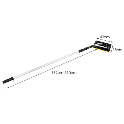 Safstar Aluminum Snow Roof Rake 6.4m Long Roof Rake with 39cm Oversized Blade