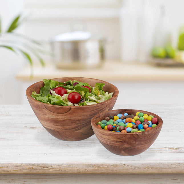 Set boluri de salata din lemn de salcam