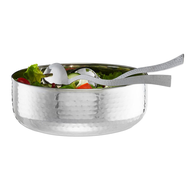 Salad bowl with cutlery