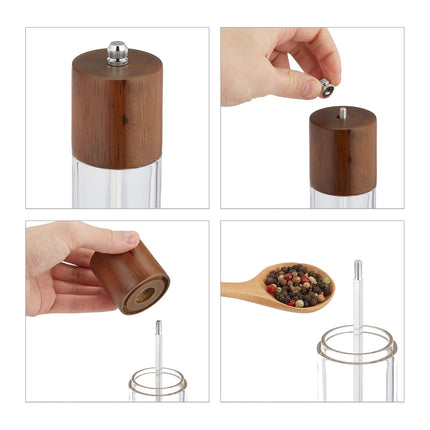 Set de moara de sare si piper cu rasnita ceramica