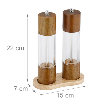 Set de moara de sare si piper cu rasnita ceramica