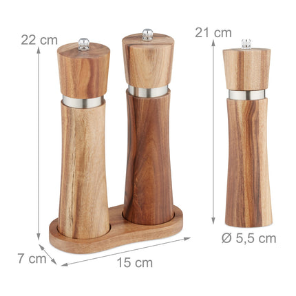 Set de moara de sare si piper cu rasnita ceramica