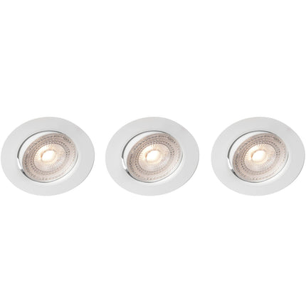 Sara 230V Dimmable downlight spotlight 3000K 400lm IP44 3-pack White