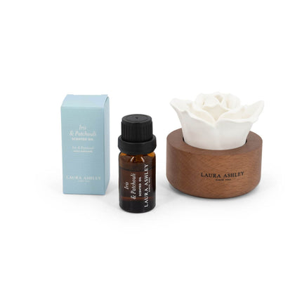Difuzor parfumat cu flori, ceramică și lemn, parfum de 30 de zile