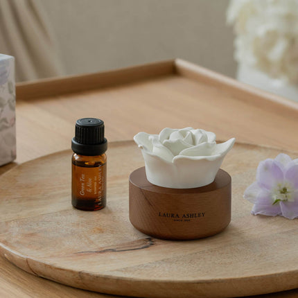 Difuzor parfumat cu flori, din ceramică și lemn, parfum de 30 de zile