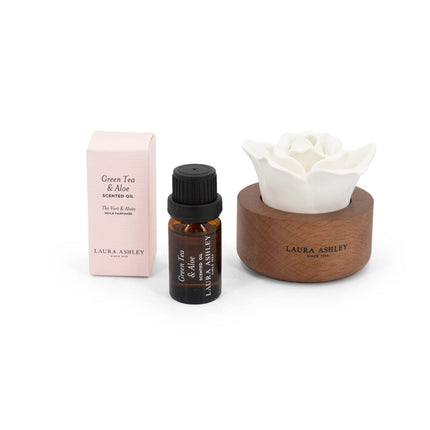 Difuzor parfumat cu flori, din ceramică și lemn, parfum de 30 de zile