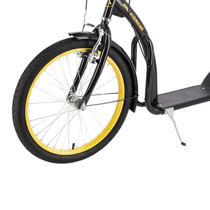 Scooter 20/16"" negru/auriu – ușor, durabil
