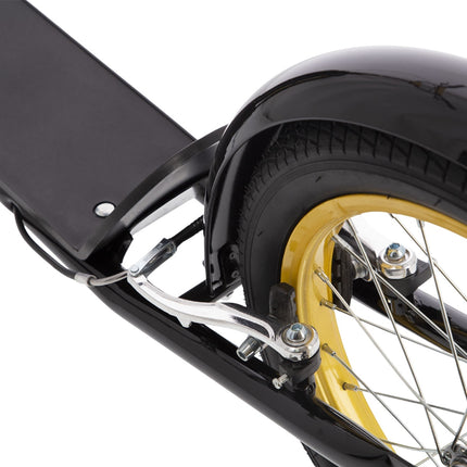 Scooter 20/16"" negru/auriu – ușor, durabil
