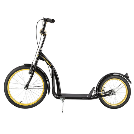 Scooter 20/16"" negru/auriu – ușor, durabil