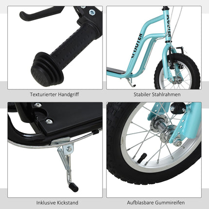 Scooter with 12"" air tires for children from 5 years and up