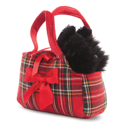 Jucărie de plus Scottish Terrier în geantă, 20 cm