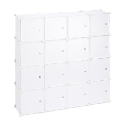 Raft din plastic fără șuruburi cu 16 compartimente
